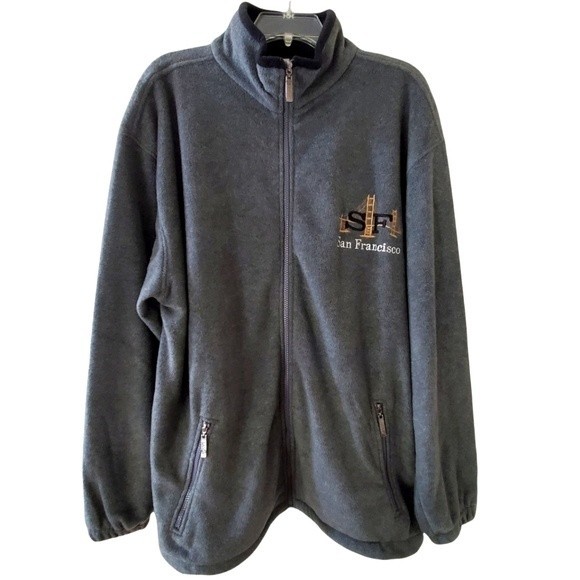 lanza Other - Gray Fleece San Francisco Front Zip Men Size XXL